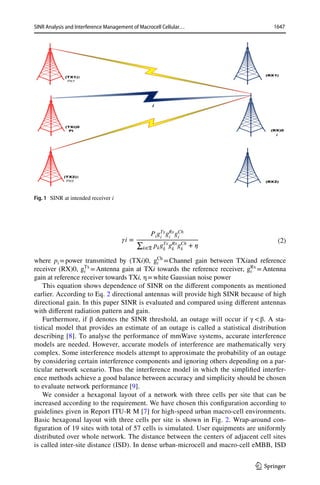 SINR Analysis and Interference Management of Macrocell Cellular ...