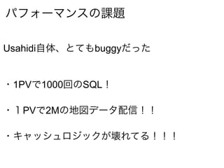 Usahidi           buggy


  1PV     1000   SQL

    PV 2M
 