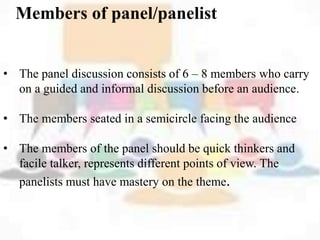 Panel Member Examples panel disscussion | PPTX