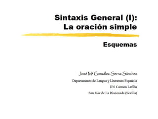 Sintaxis General (I): La oración simple