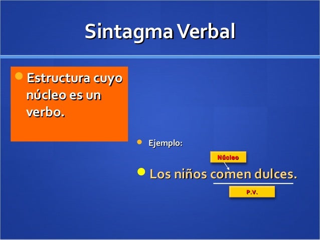 Sintagma verbal clase