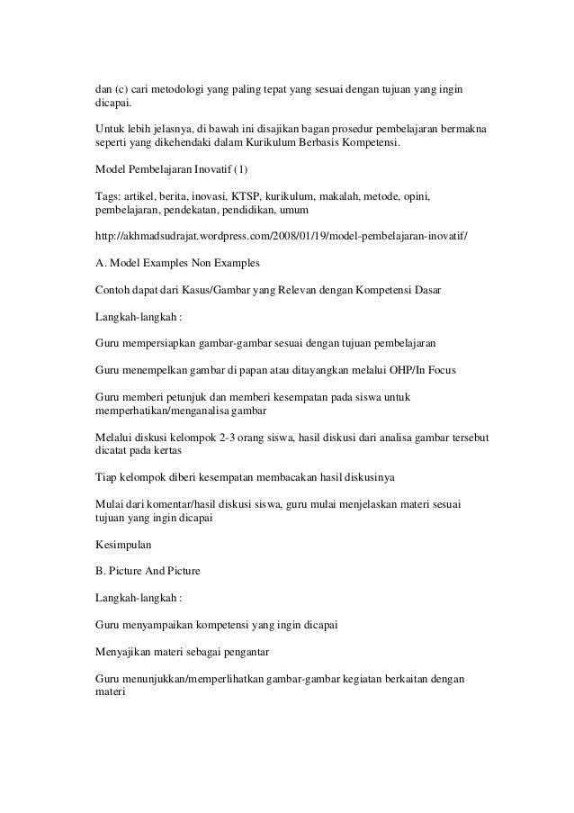 Sintak berbagai model pembelajaran