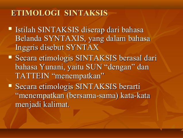 sintaksis bahasa indonesia sintaksis bahasa indonesia