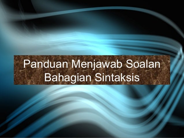 Sintaksis (menukarkan ayat)