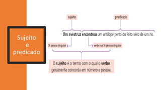 Sujeito
e
predicado
 