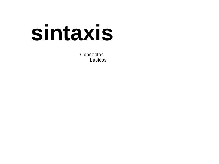 Sintaxis