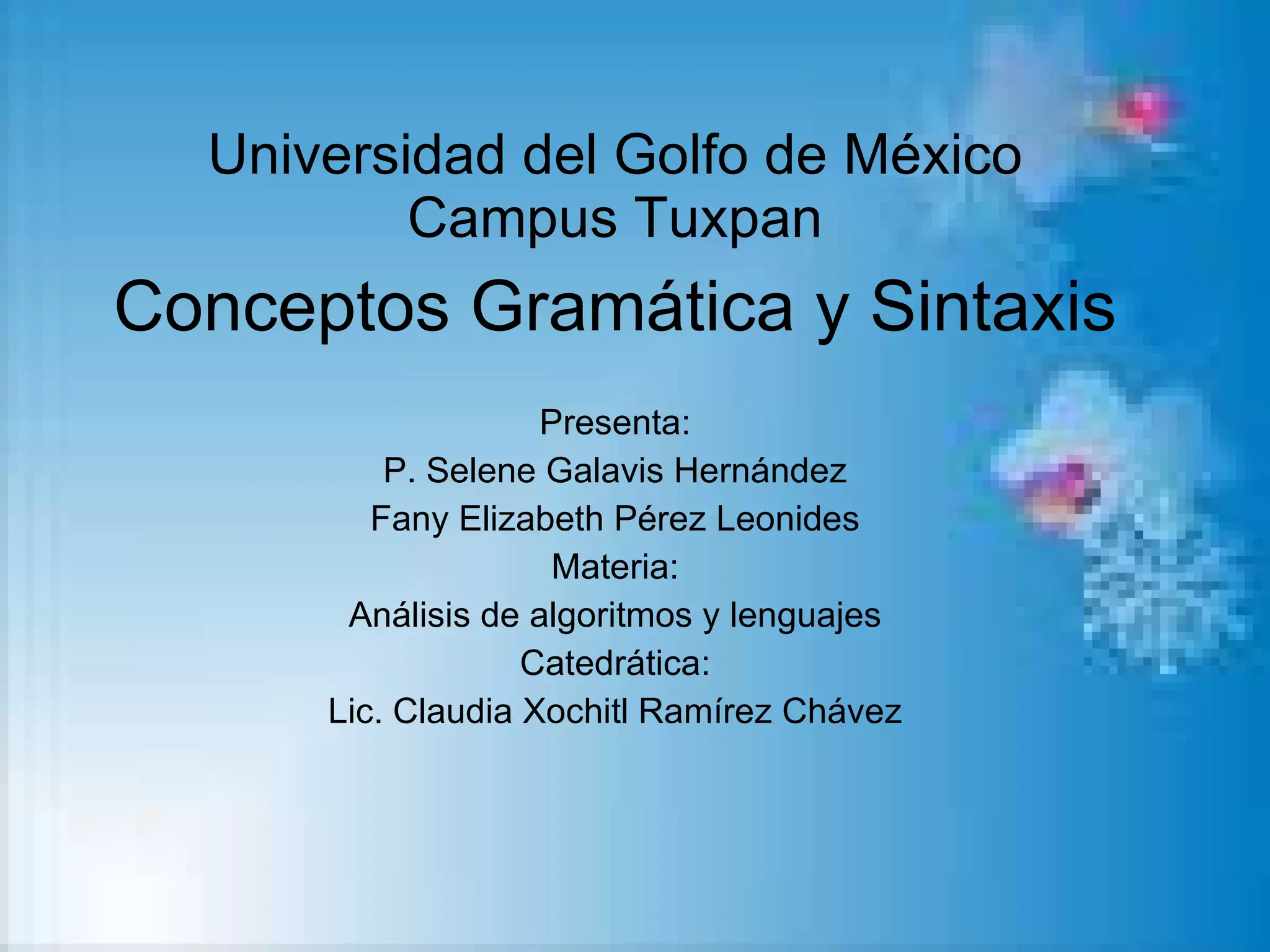 Sintaxis Y Gramatica PPT