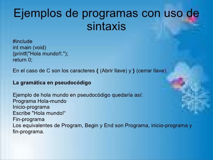 Sintaxis Y Gramatica
