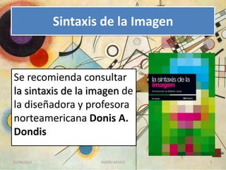 Sintaxis de la Imagen


Se recomienda consultar
la sintaxis de la imagen de
la diseñadora y profesora
norteamericana Donis...