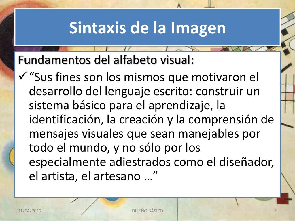 Sintaxis de la imagen
