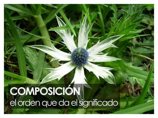 COMPOSICIÓN

el orden que da el significado

 