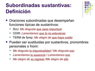 Sintaxis subord teoría | PPT