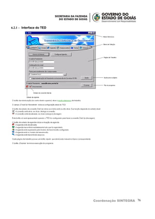 6.2.1 – Interface do TED




                           Coordenação SINTEGRA 76
 