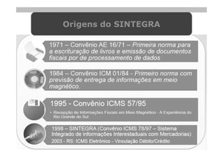 Origens do SINTEGRA
 