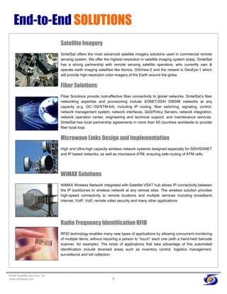 Sintel Satellite Services Brochure | PDF