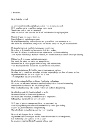 Sinterklaas gedicht 2011