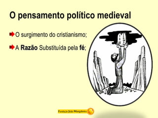 O pensamento político medieval O surgimento do cristianismo; A  Razão  Substituída pela  fé ; 