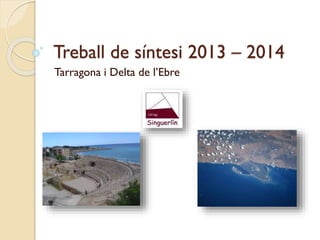 Treball de síntesi 2013 – 2014
Tarragona i Delta de l’Ebre
 