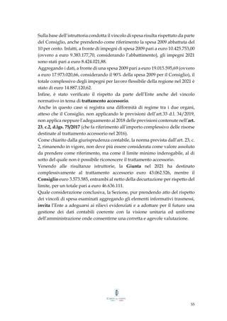 Giudizio di parifica del rendiconto della Regione Lombardia 2021
