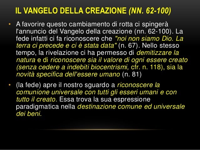 Sintesi - Laudato Sii di Papa Francesco