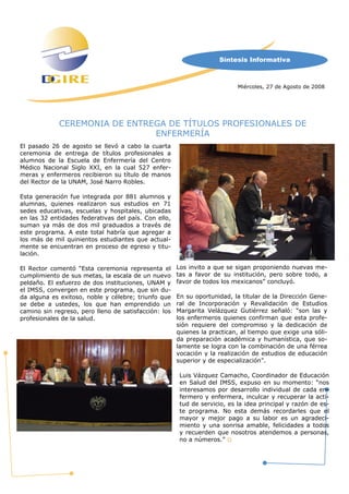 Sintesis 27 De Agosto