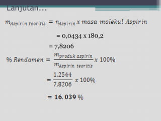 Lanjutan...
= 0,0434 x 180,2
= 7,8206

 