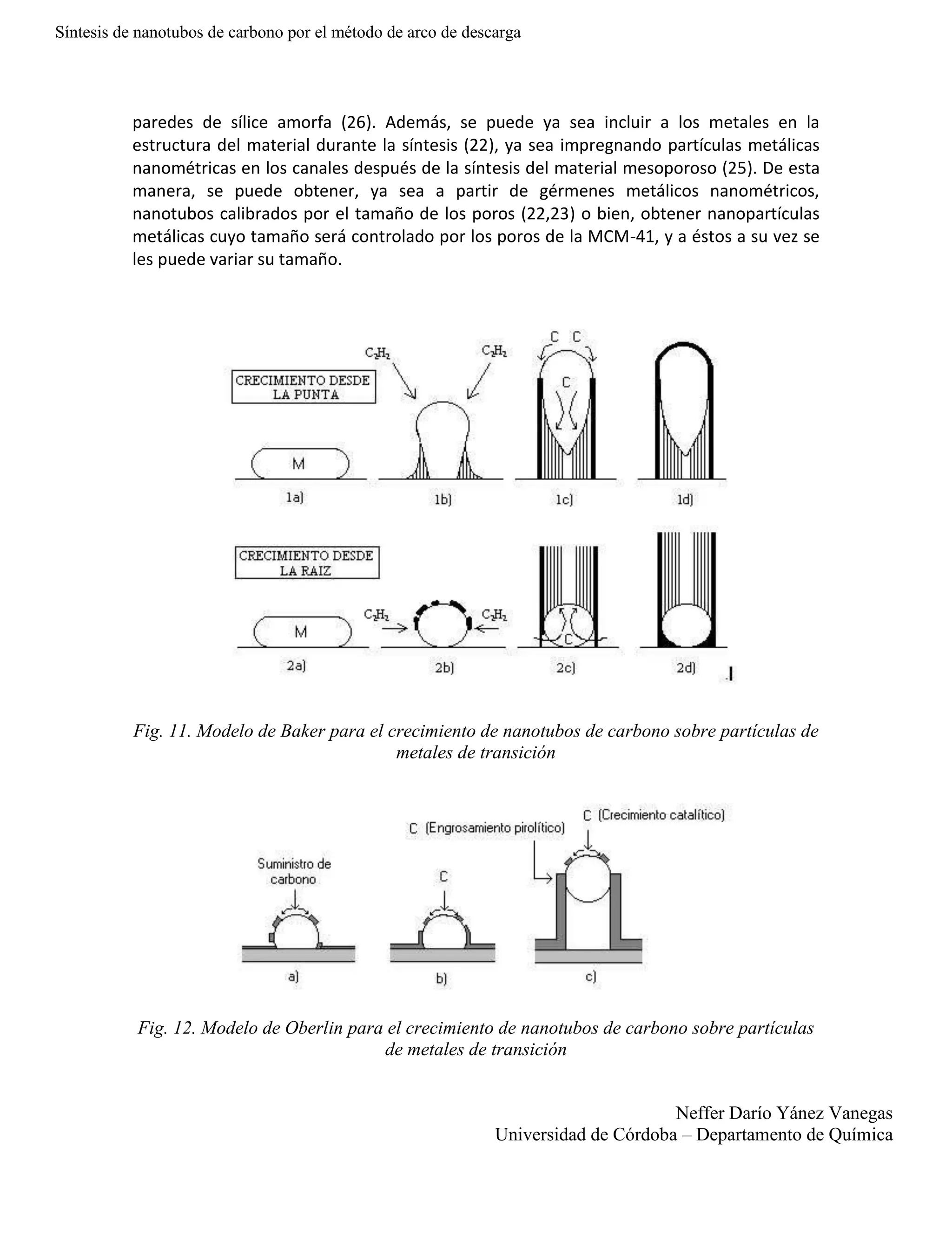 Sintesis de nanotubos de carbono por el metodo de arco de descarga | DOCX