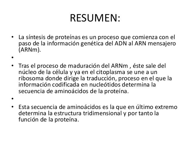 Sintesis de proteinas en el nucleo original