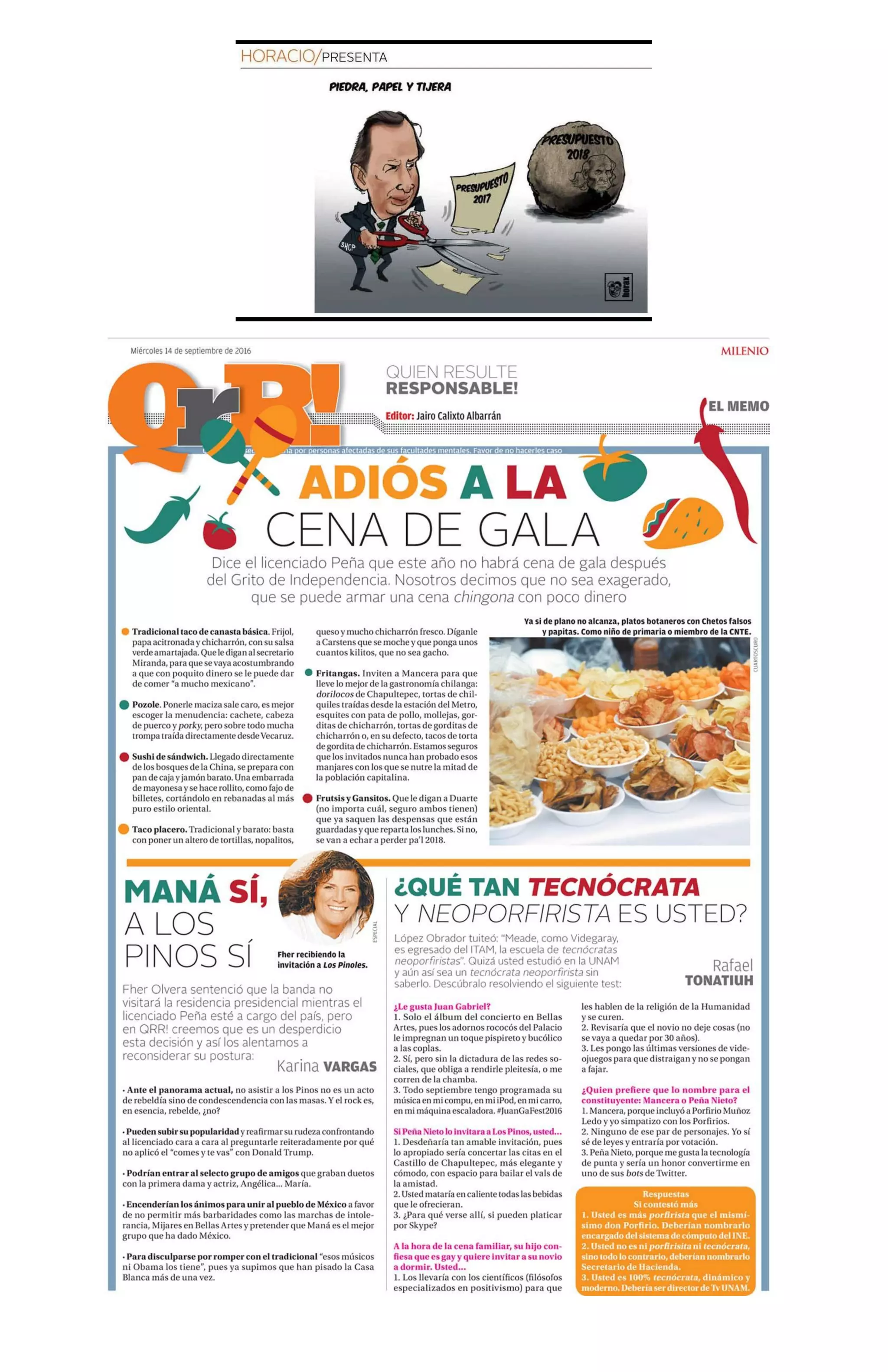 Sintesis informativa 14 09 2016