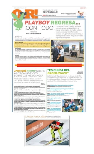 Sintesis informativa 15 febrero 2017