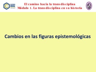 El camino hacia la transdisciplina Módulo 1. La transdisciplina en su historia Cambios en las figuras epistemológicas 