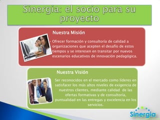 Sinergia: el socio para su proyecto