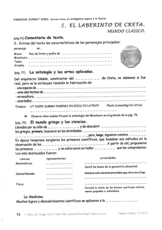 Cultura Clásica, 3º