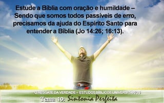 Estudo bíblico universitário - Tema 10