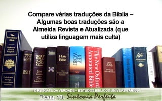 Estudo bíblico universitário - Tema 10