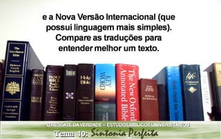 Estudo bíblico universitário - Tema 10
