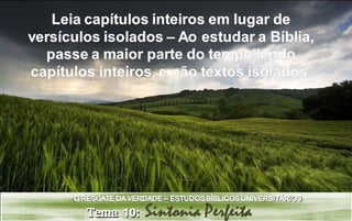 Estudo bíblico universitário - Tema 10