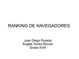 RANKING DE NAVEGADORES
Juan Diego Posada
Ángela Torres Rincón
Grado 9-04

 