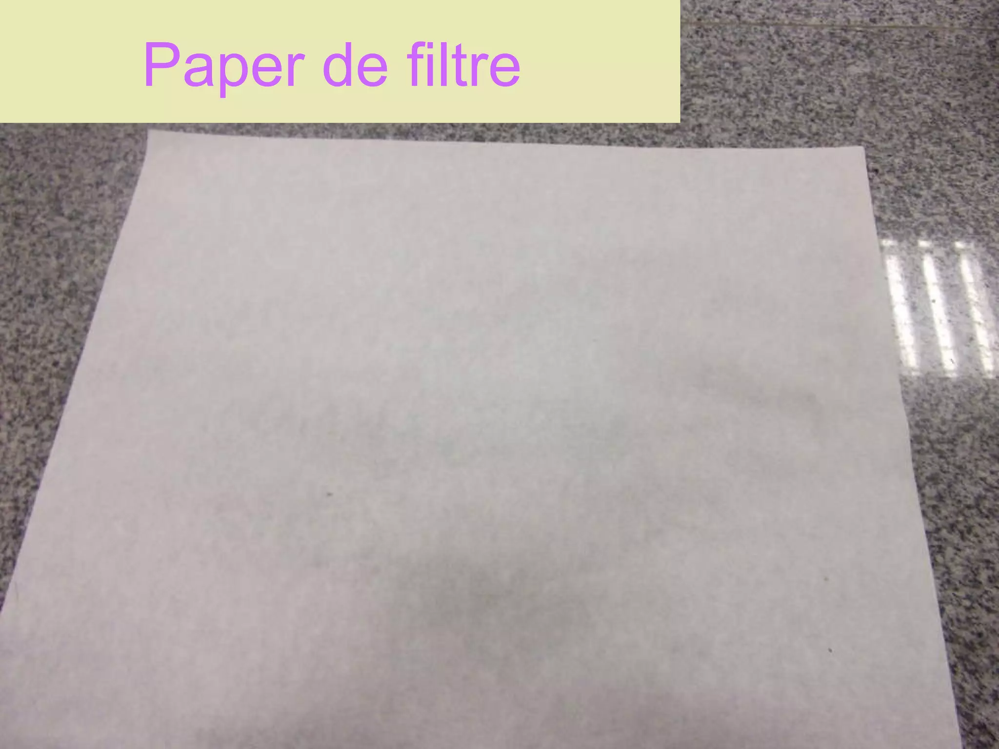 Paper de filtre   