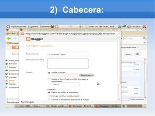 2) Cabecera:
 
