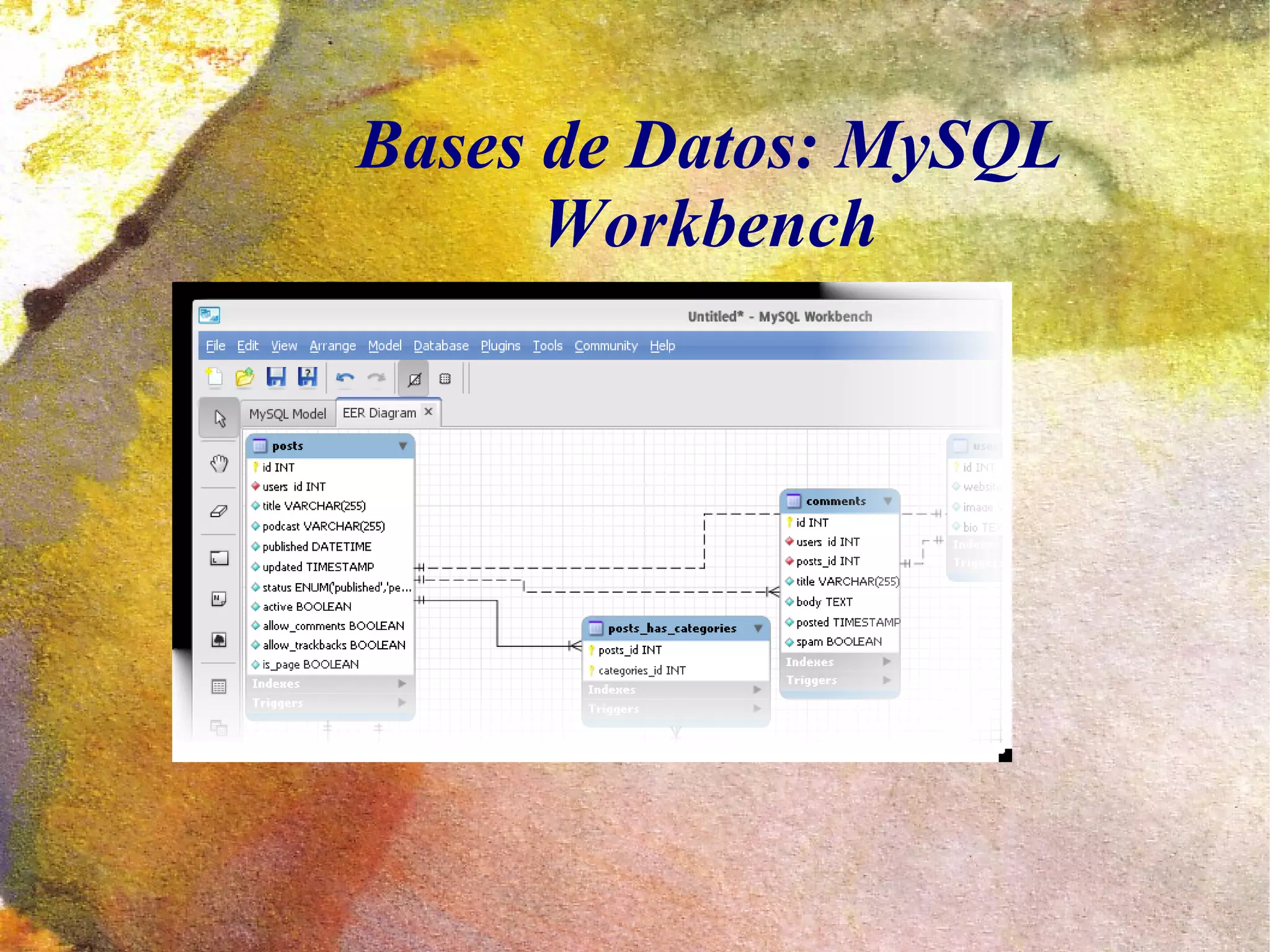 Bases de Datos: MySQL
      Workbench
 