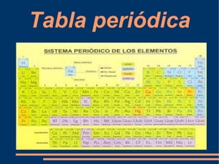 Tabla periódica
 