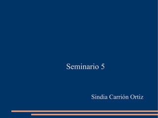 Seminario 5
Sindia Carrión Ortiz
 