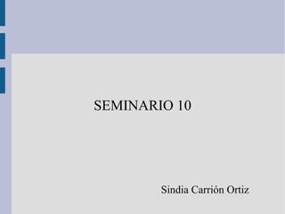 SEMINARIO 10
Sindia Carrión Ortiz
 