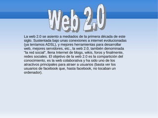 Web 1.0, 2.0, 1.X y 3.0