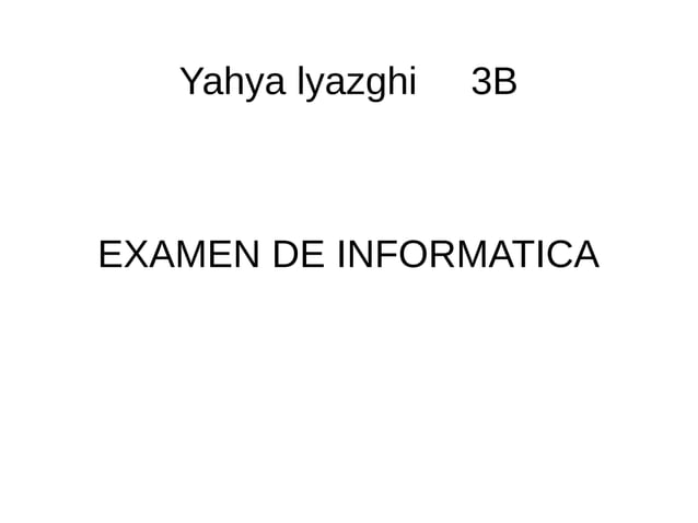 examen informatica | ODP