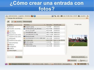 ¿Cómo crear una entrada con
          fotos?
 