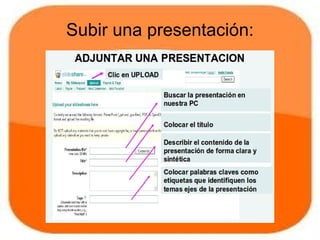 Subir una presentación:
 
