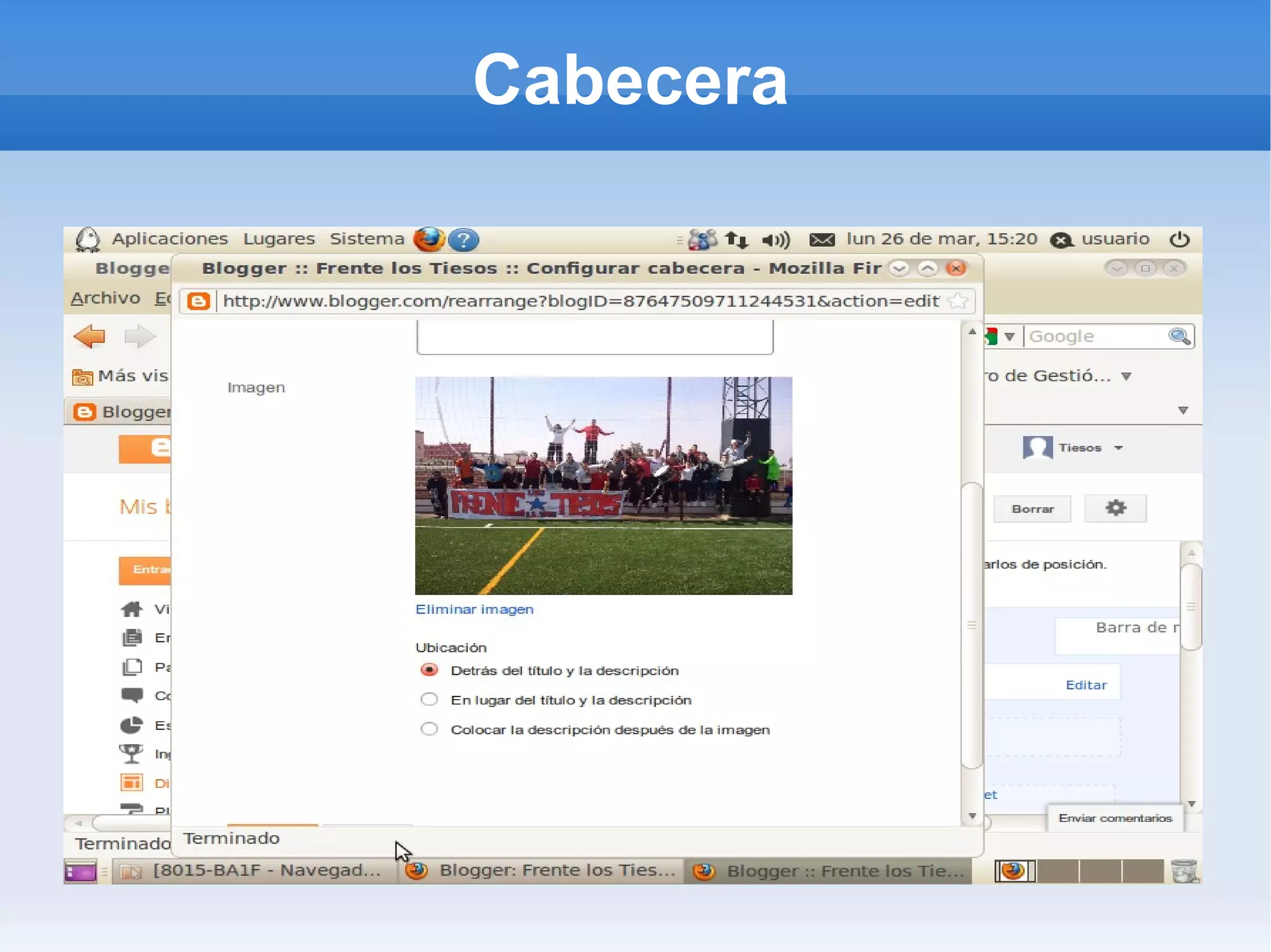 Cabecera
 