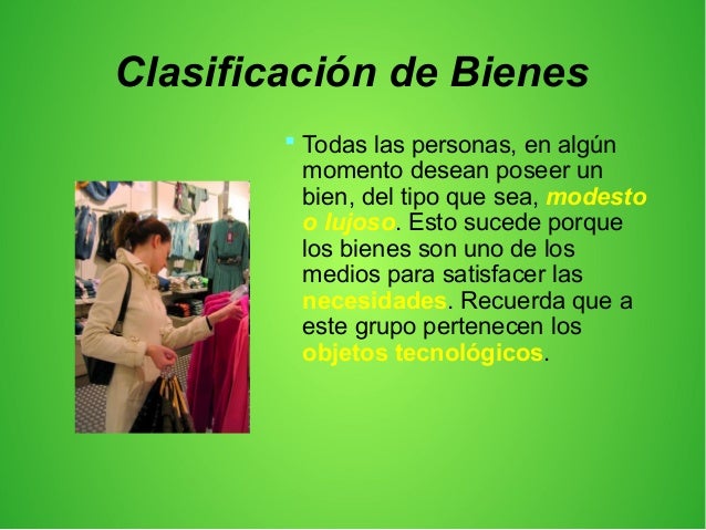 bienes y su clasificacion